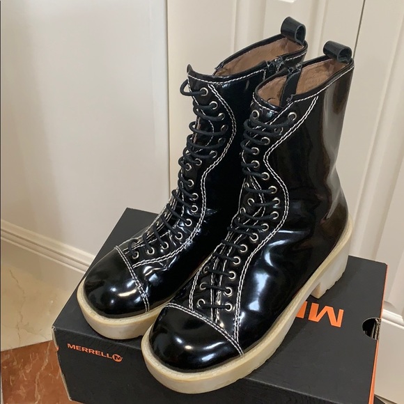 Jeffrey Campbell Shoes - Jeffrey Campbell Patent Leather Platform Boots 8
